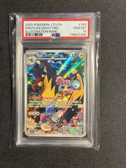 Iono's Kilowattrel 163/159 SV09 Journey Together IR Pokemon TCG Card PSA 10 - Image 1