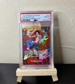 Namco One Piece CCG 2024 EN Portgas D. Ace OP02-013 SP Foil Super Rare PSA 10 - Image 1