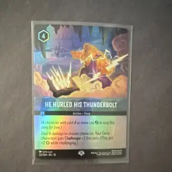 Disney Lorcana He Hurled His Thunderbolt Enchanted Foil 222/204 First Chapter - Image 1