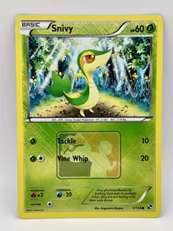 Snivy 1/114 Reverse Holo League Promo Black & White LP/NM - Image 1