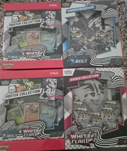 2x SETS Pokemon Black Bolt and White Flare Binder + Poster Collection Sam's Club - Image 1