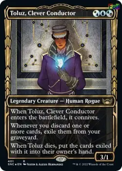 Toluz, Clever Conductor (Gilded Foil) - 401 - NM - Streets of New Capenna - Image 1