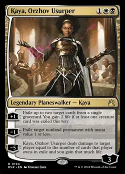MTG Magic the Gathering Kaya, Orzhov Usurper (194/573) Ravnica Remastered LP - Image 1