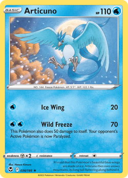 Articuno 36/195 Rare Holo | Silver Tempest | Pokemon Card - Image 1