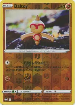 Baltoy 93/195 Reverse Holo | Silver Tempest | Pokemon Card - Image 1