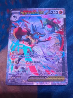 Mega Lucario Ex Alternate Art 179/132 Mega Evolution Secret Rare Pokemon Card NM - Image 1