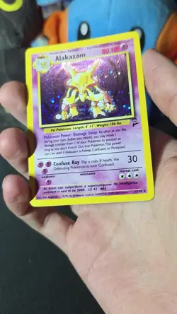 Alakazam 1/130 Holo Base Set 2 Pokemon Card WOTC LP+ / NM- EXCELLENT - Image 2