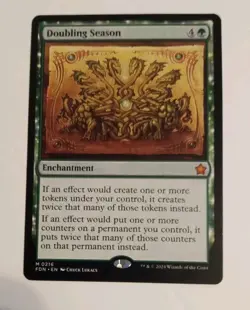 Doubling Season MTG Foundations Mythic Rare Magic The Gathering Card 0216 - Image 1