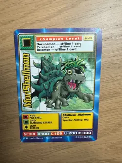 St-93 MoriShellmon Digimon Swedish Promo Card TCG Rare Digi-Battle Bandai Played - Image 3