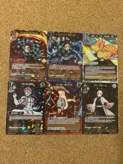 DEMON SLAYER build divide card Holo Foil anime card 6 set - Image 1