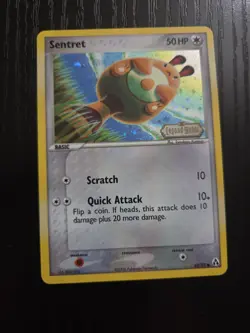 Pokemon Sentret Reverse Holo Card 62/92 EX Legend Maker Stamped NM - Image 1