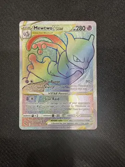 Mewtwo VSTAR Rainbow Rare 079/078 Pokemon GO Secret Rare Pokemon Card - Image 1