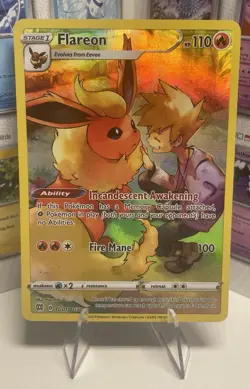Vaporeon, Jolteon and Flareon Brilliant Stars Trainer Gallery Pokemon Card NM - Image 2