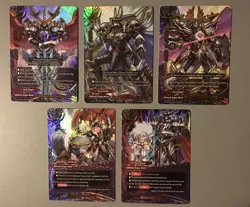 FUTURE CARD BUDDYFIGHT BLACK DRAGON KNIGHT GEIL S-CBT01 SECRET SET (5 CARDS) - Image 1