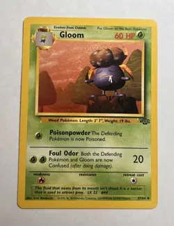 NM (Unlimited) Pokemon GLOOM Card JUNGLE Set 37/64 Non-Holo Uncommon - Image 1