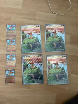 Victini Promo Illustration Rare Jumbo Card 208 + Victini Pokeball 012/086 x4 - Image 1