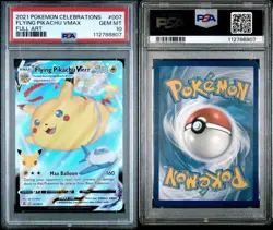 PSA 10 GEM MINT Flying Pikachu VMAX 007/025 FULL ART Pokemon Cards - Image 3