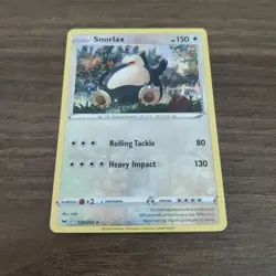 Snorlax 140/202 - NM REVERSE HOLO RARE Sword & Shield - 2020 Pokemon TCG Card - Image 1