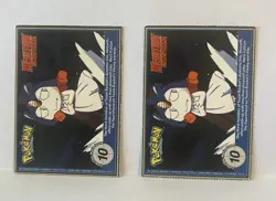 1999 Pokemon Poke Trivia Omanyte & Omastar Burger King Perforated Cards - Image 2