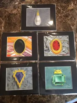 5 Signed Mox Prints - Magic the gathering MTG Jet Sapphire Ruby Pearl Emerald - Image 1