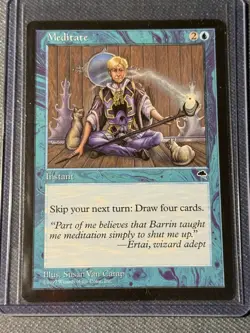 MTG Tempest Meditate NM+ Near Mint Plus Never Played - Image 3