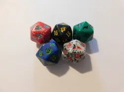Magic the Gathering Tarkir: Dragonstorm set of 5 Spindown D20 dice - Image 1