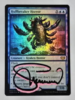 Foil HULLBREAKER HORROR Svetlin Velinov GLITTER SHADOW SIGNED MTG Autograph - Image 1