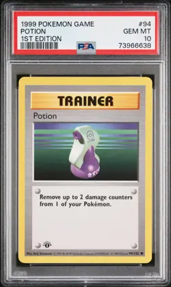 1999 POKEMON BASE SET 1ST EDITION #94 POTION PSA 10 - Image 1