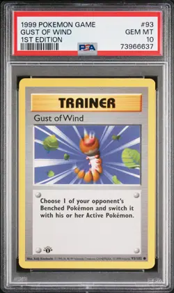 1999 POKEMON BASE SET 1ST EDITION #93 GUST OF WIND PSA 10 - Image 1