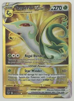 2022 Pokemon TCG - Silver Tempest - Serperior VSTAR (Secret Rare) 210/195 Holo - Image 1