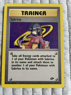 Sabrina 110/132 Pokemon Gym Challenge Unlimited Non Holo NM/LP - Image 1