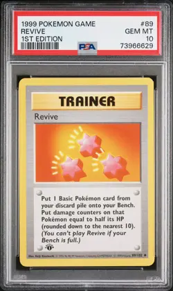 1999 POKEMON BASE SET 1ST EDITION #89 REVIVE PSA 10 - Image 1