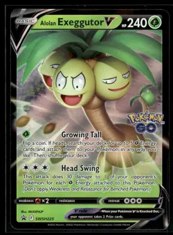 Alolan Exeggutor V SWSH225 SWSH Black Star Promo Pokemon - Image 1
