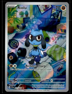 Riolu 215/198 Scarlet & Violet Illustration Rare Pokemon - Image 1