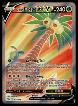 Alolan Exeggutor V 071/078 Pokemon GO Rare Ultra Pokemon - Image 1