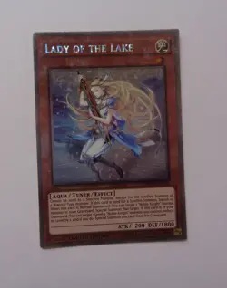 Lady Of The Lake NKRT-EN013 (Platinum Rare, Limited, Played / MP) Yugioh - Image 1