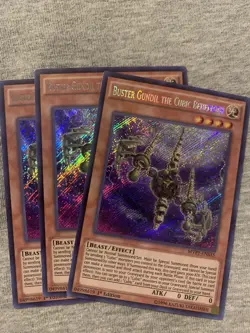 YUGIOH 3x Buster Gundil the Cubic Behemoth MVP1-ENS35 Secret Rare 1st Ed NM - Image 1