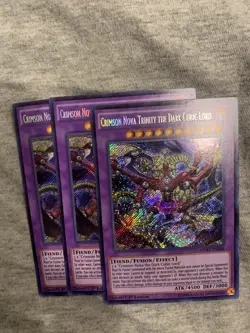 3x (M/NM) Crimson Nova Trinity the Dark Cubic Lord MVP1-ENS40 Secret 1st YuGiOh - Image 1