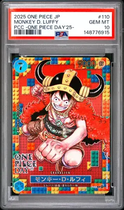 Monkey D. Luffy PSA10 2025 One Piece Japanese One Piece Day'25- #110 - Image 1