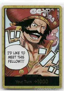 DON!! CARD (GOL.D.ROGER) (GOLD) DON!! CARRYING ON HIS WILL ONE PIECE NEAR MINT - Image 1