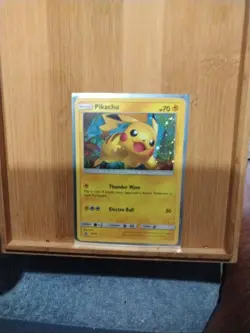 Pikachu SM76 Black Star Promo Holo Pokemon card. - Image 1