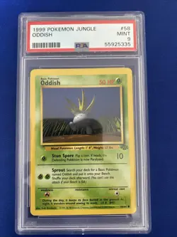 Pokemon Jungle - Oddish #58 Graded PSA 9 - Image 1