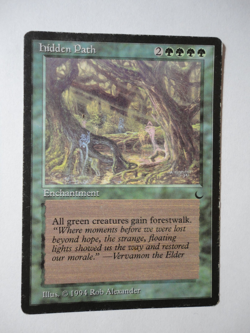 Hidden Path The Dark LP Lightly Played MTG Magic the Gathering ** Damage** - Image 1