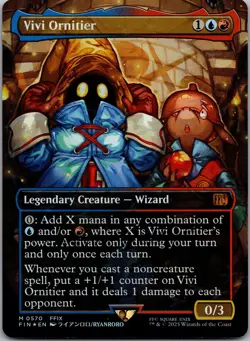MTG SkeenAB Vivi Ornitier BORDERLESS CHOCOBO TRACK FOIL from FIN. NM. - Image 1
