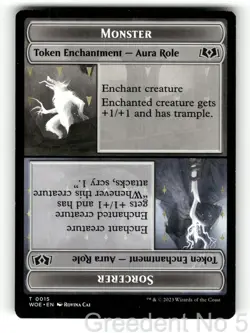 Monster Role / Sorcerer Role Token 15 Wilds of Eldraine Magic: The Gathering MP - Image 1