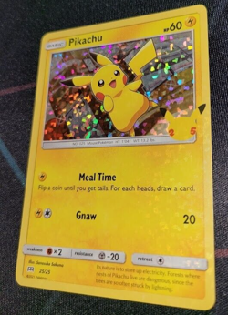 Pokemon Pikachu 25/25 HOLO Bleed 25th Anniversary Mcdonalds Promo Card 2021 - Image 2