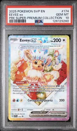 2024 Pokemon TCG Eevee EX Prismatic Evolutions Super Premium Collection PSA 10 - Image 1