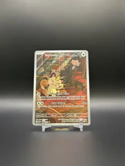 Pokemon TCG Team Rockets Meowth Card 203/182 Destined Rivals - Image 1