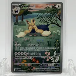 Pokemon TCG White Flare Stoutland #156/086 Illustration Rare MP - Image 1