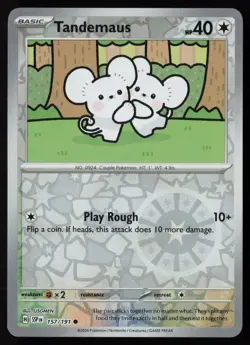 Tandemaus 157/191 Common Surging Sparks Pokemon Reverse Holo Near Mint - Image 1
